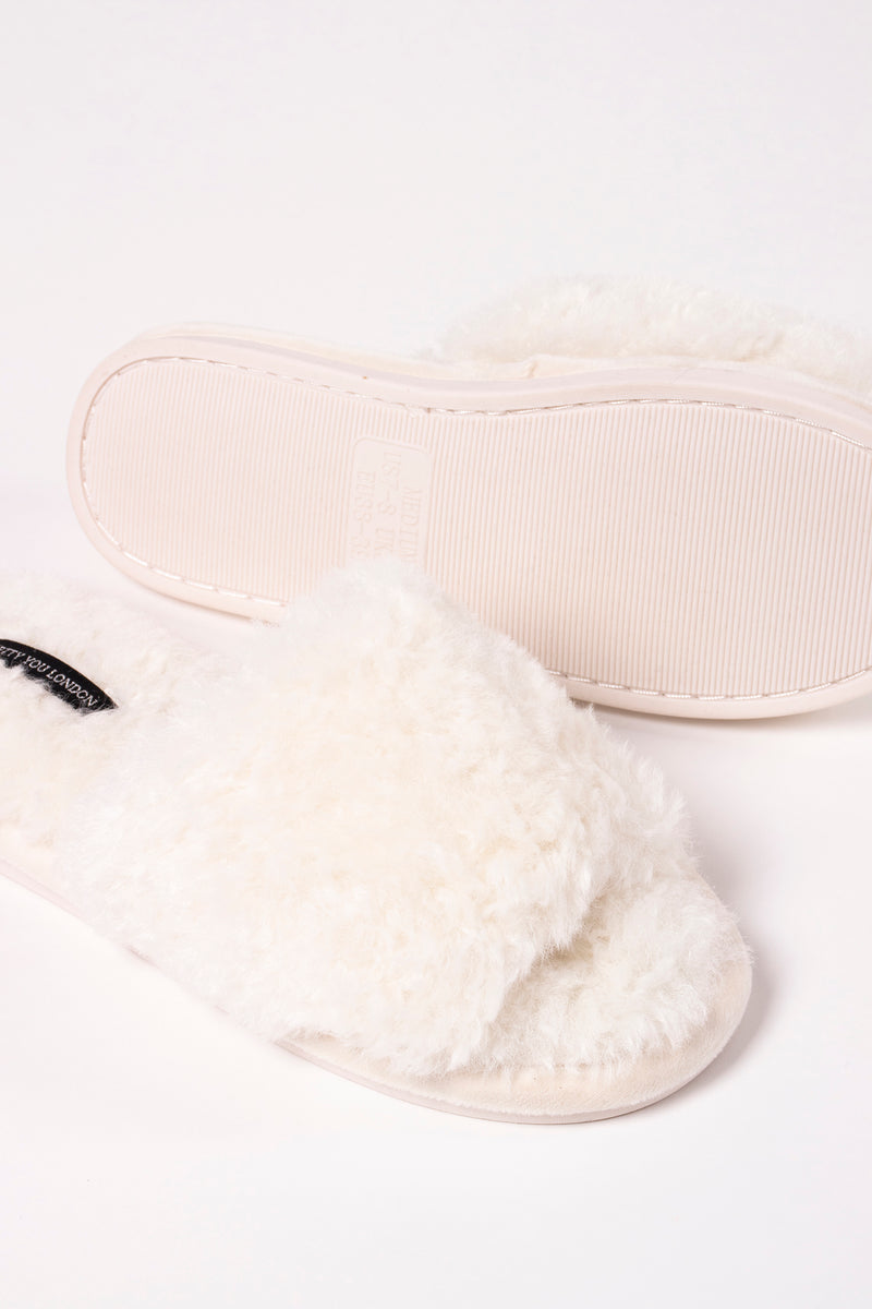 Pretty You London Slippers Vanilla